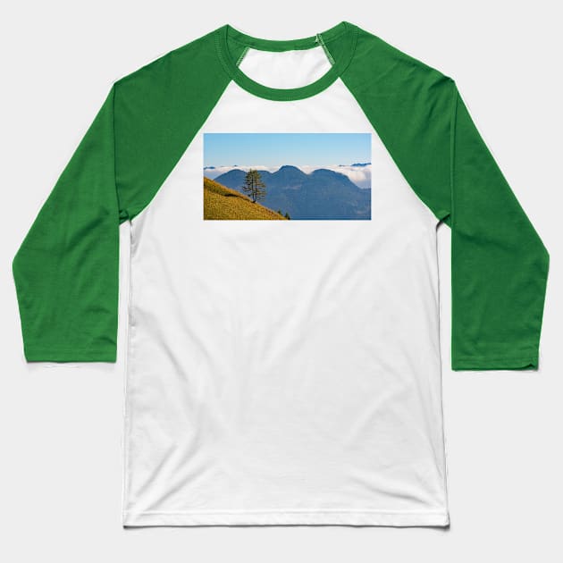 Sauris Valley Viewed from Monte Morgenleit Slopes Baseball T-Shirt by jojobob